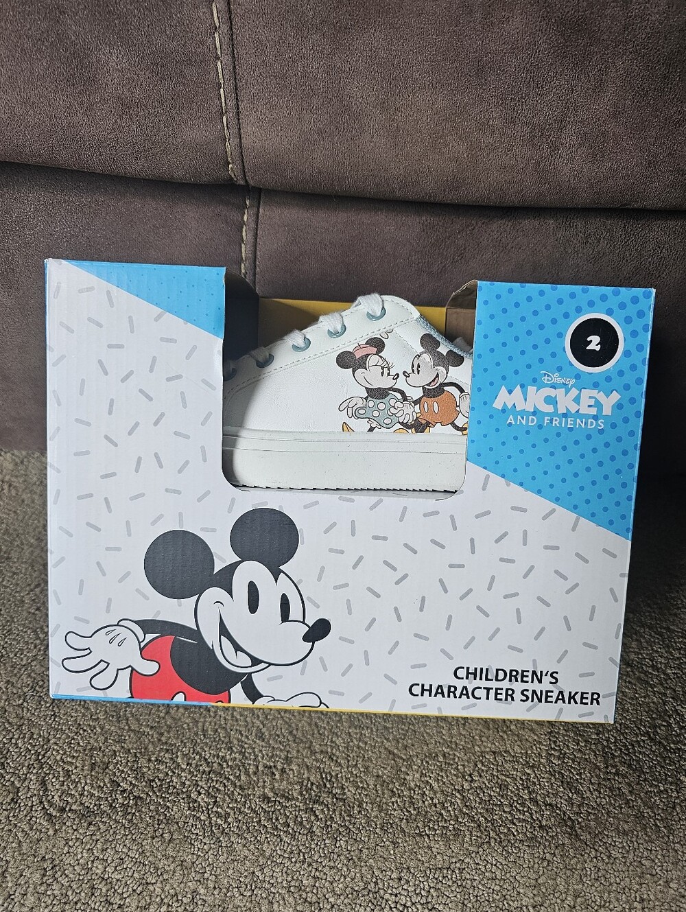 Disney NIB Mickey and Friends Character Sneakers 2024 Kids Size 2